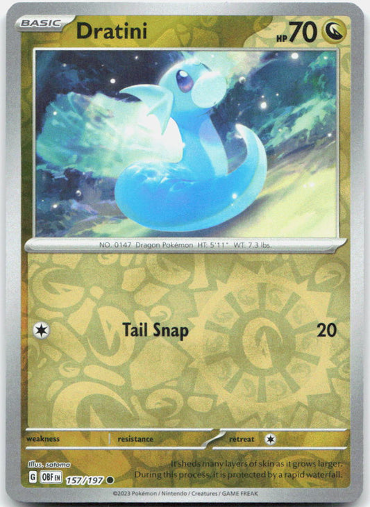 Dratini Reverse Holo Common SV03: Obsidian Flames 157/197 NM
