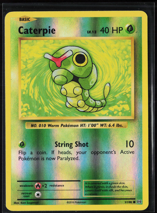 Caterpie Reverse Holo Common XY - Evolutions 3/108 NM