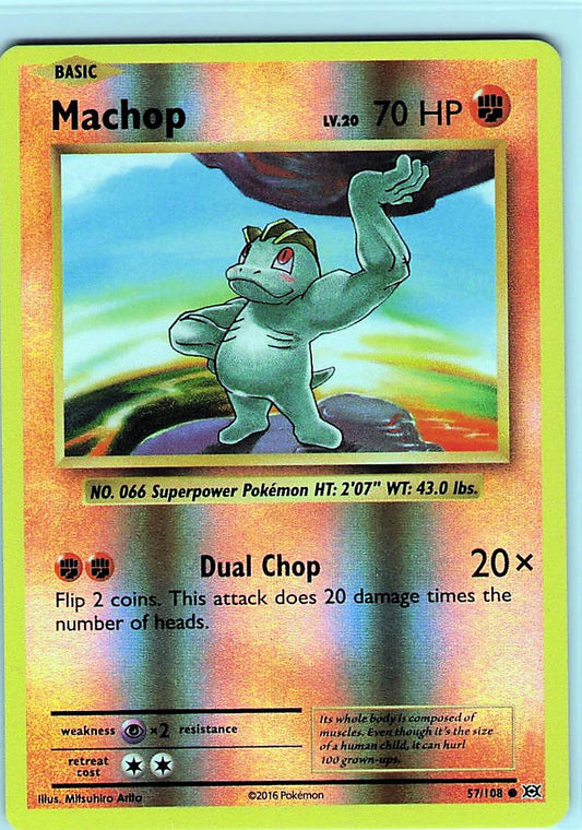 Machop Reverse Holo Common XY - Evolutions 57/108 NM
