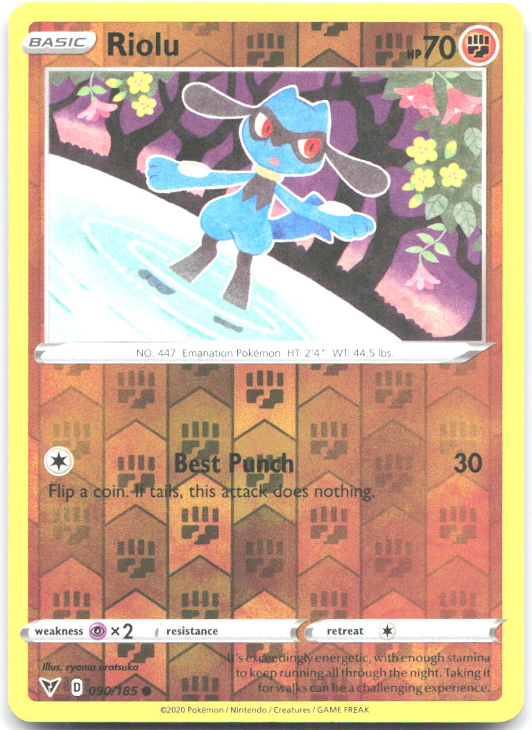 Riolu Reverse Holo Common SWSH04: Vivid Voltage 090/185 NM