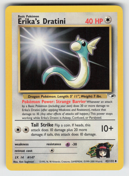 Erika's Dratini Unlimited Uncommon Gym Heroes 042/132 NM