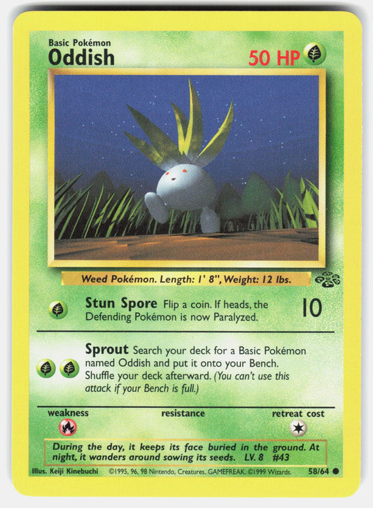 Oddish Unlimited Common Jungle 58/64 NM