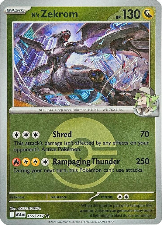 N's Zekrom Reverse Poke Ball- Ascended Heroes