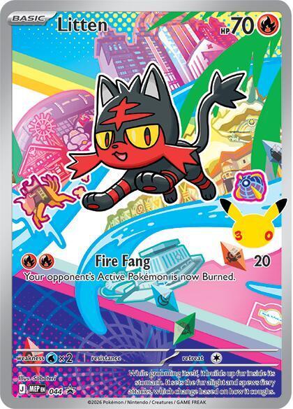 Litten Illustration - Mega Evolution Promo