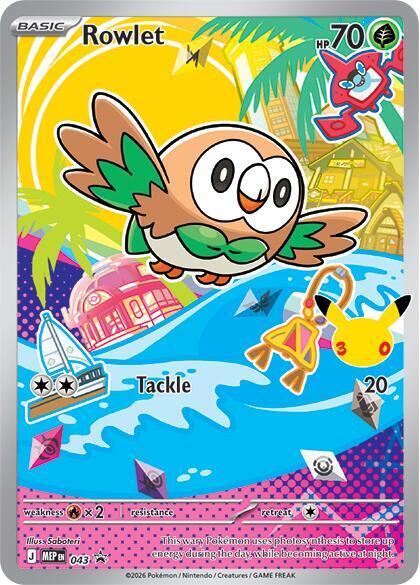 Rowlet Illustration - Mega Evolution Promo
