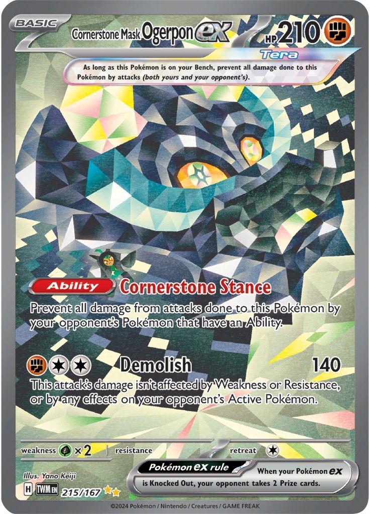 Cornerstone Mask Ogerpon EX Special Illustration (Español) - Mascarada Crepuscular