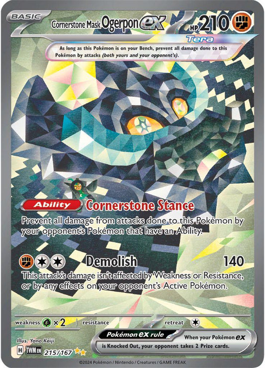 Cornerstone Mask Ogerpon EX Special Illustration (Español) - Mascarada Crepuscular